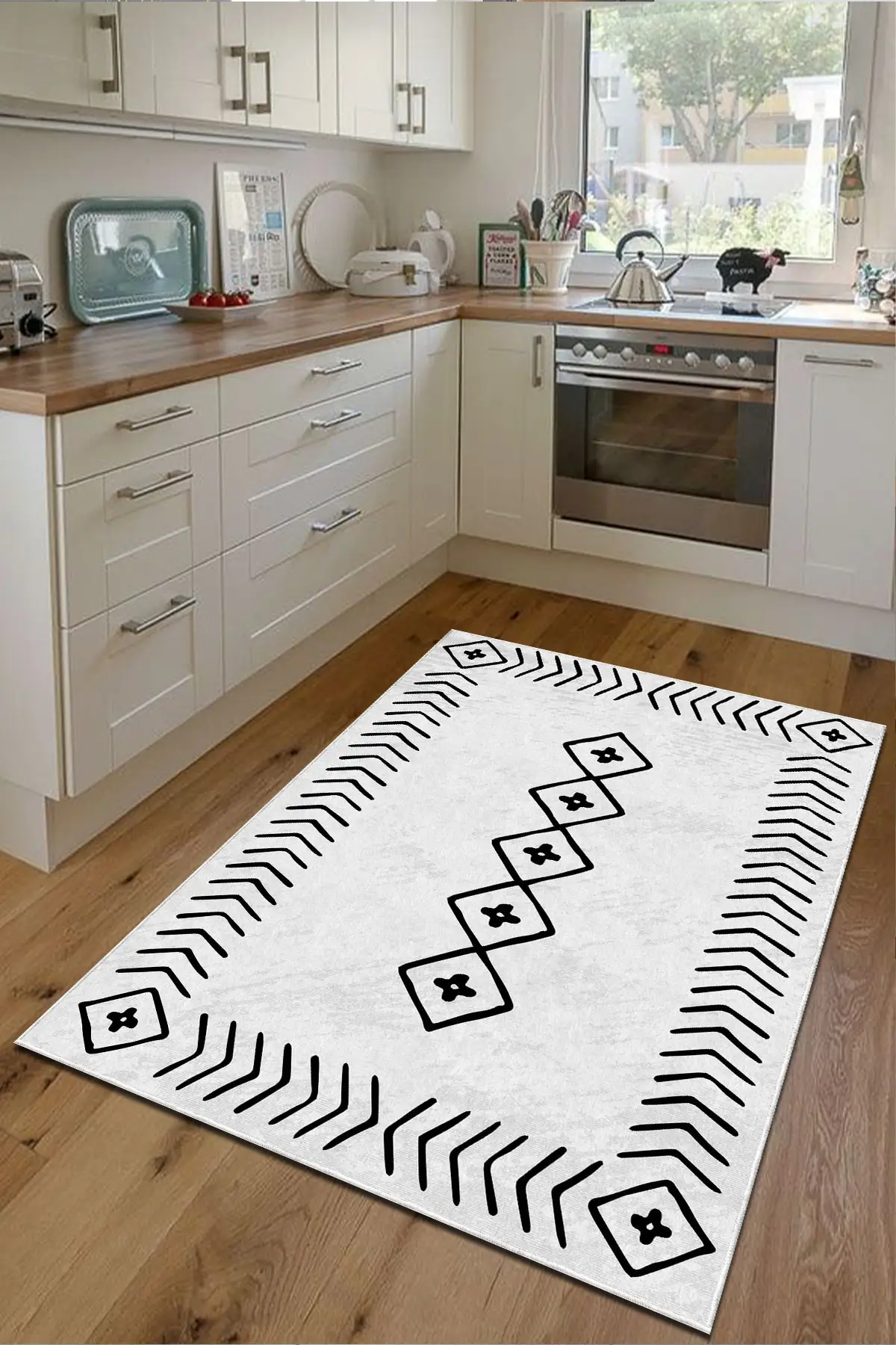 

DOLBOVI digital printing non-slip base machine washable scandinavian white carpet, kitchen carpet, kitchen carpet and yol-42