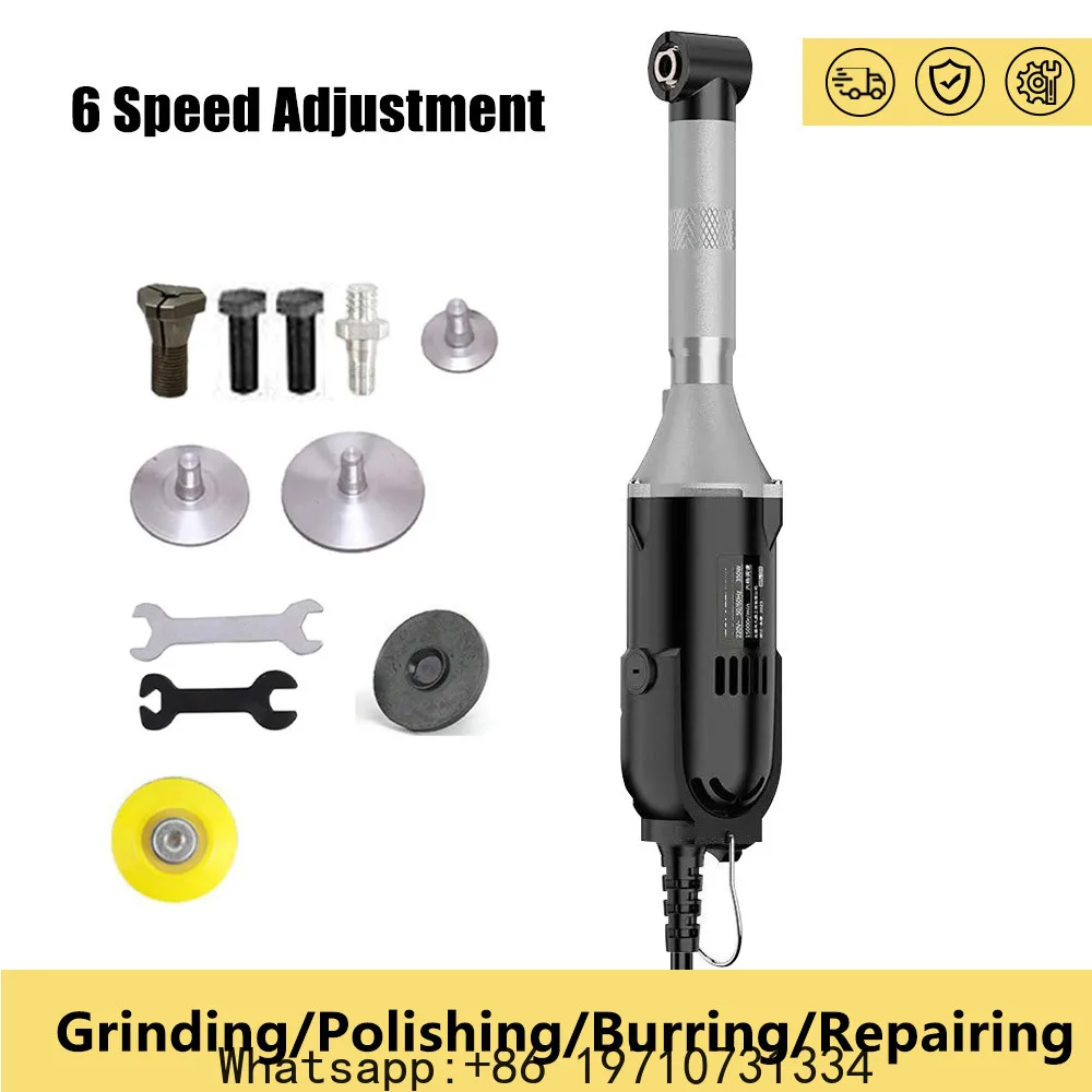 90 Degree Electric Straight Grinder Multifunction Electric Elbow Grinding Machine Engraving Polisher Ceramic Tile Cleaning Tools
