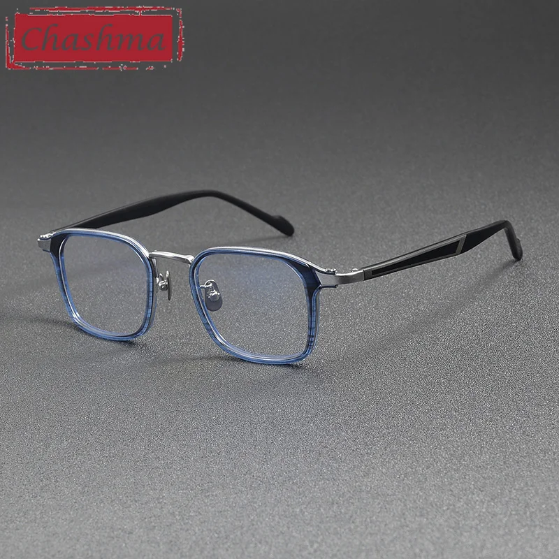 Chashma Glasses Frame Men Acetate Circle Titanium Bridge Eyewear Rims for Prescription Lenses Women High End Super Quality Gafas
