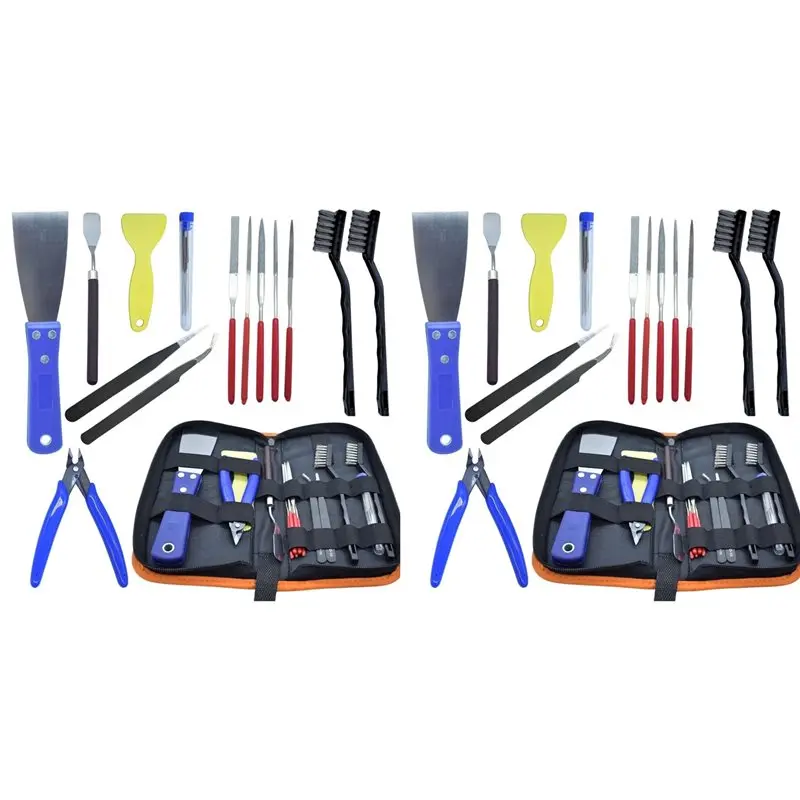 

Набор инструментов для 3D-принтера ABXD, 48 шт., набор инструментов для очистки сопла 3D-принтера, проволочная щетка, резак для промывки проволоки, скребковый нож