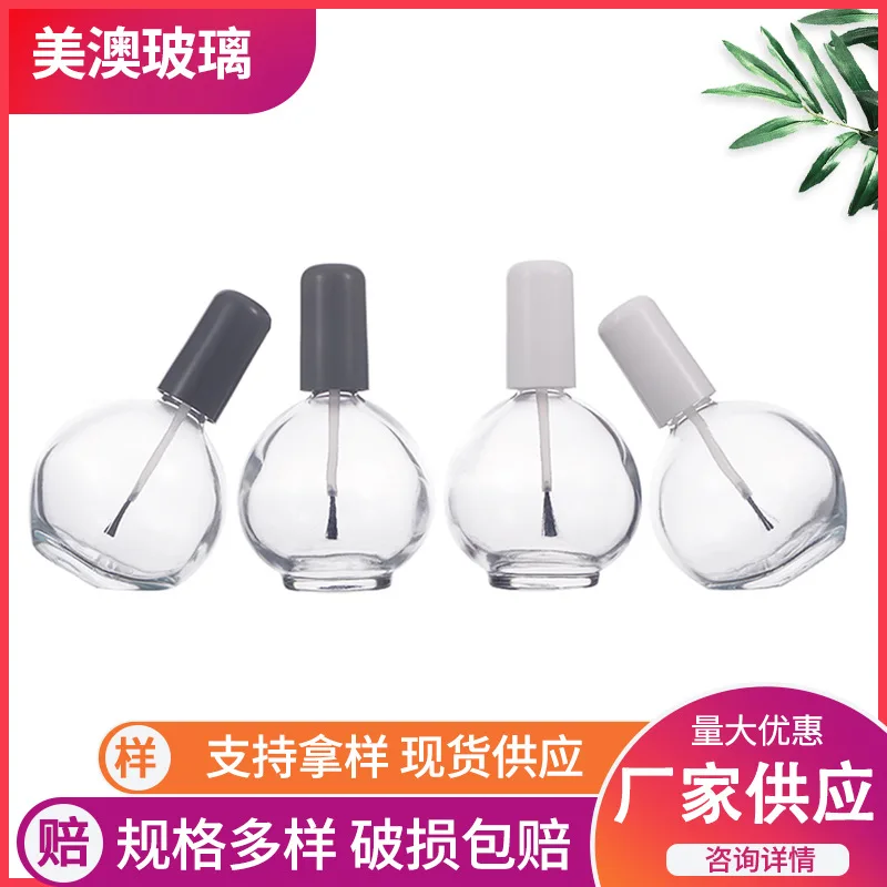 Nail Polish Refillable Bottles 75ml spherical transparent glass nail polish empty bottle cosmetic bottle manicure refill bottle