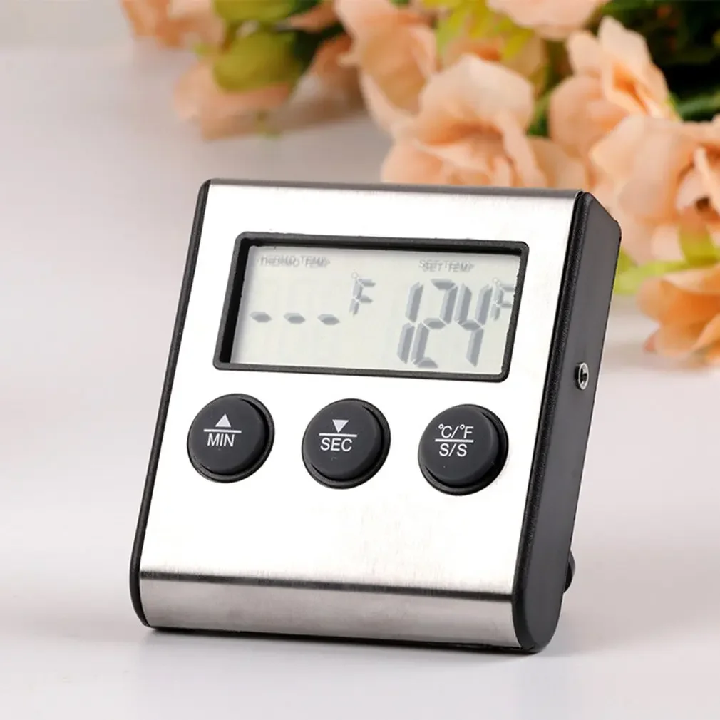 Tp700 Digital Remote Wireless Food Kitchen Oven Thermometer Probe For BBQ Grill Oven Meat Timer Temperature Manually Set
