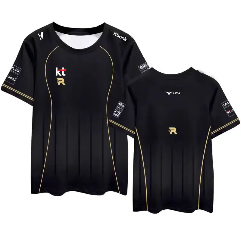 

2025 New KT Esports Team Alliance League of Legends Global Finals Team Shirt LOL Game Fans Support Men's Breathable Clothing