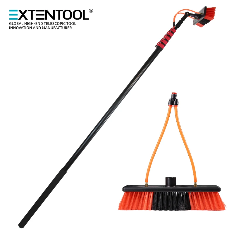 Telescopic Pole 30cm Brush Aluminum Handle 5.4 m Extension Pole Solar Panel Car Bus Soft Bristle Wash Cleaning Brush