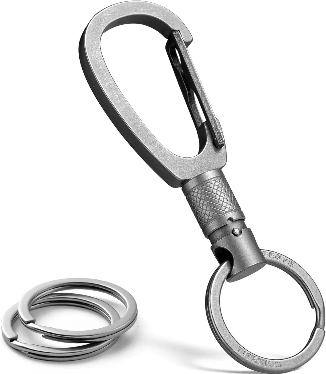 

Tisur Titanium Quick Release Keychain, Rotatable Pull Apart Key Chain, Detachable Key Rings for Family