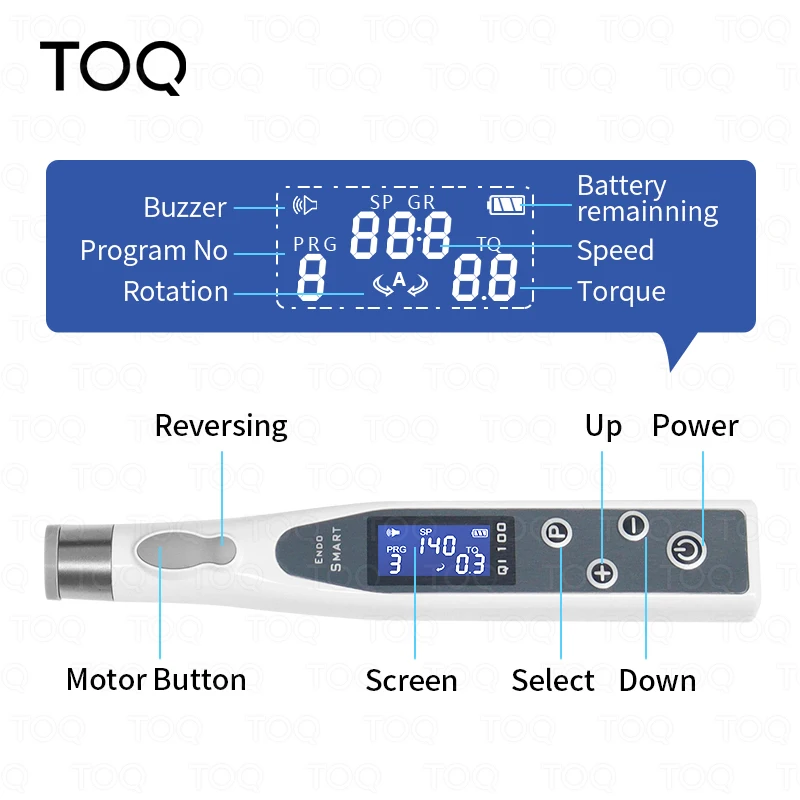 Dental Wireless Endo Motor 16:1, dental restoration kit, wireless Endo with LED light motor, root canal instrument