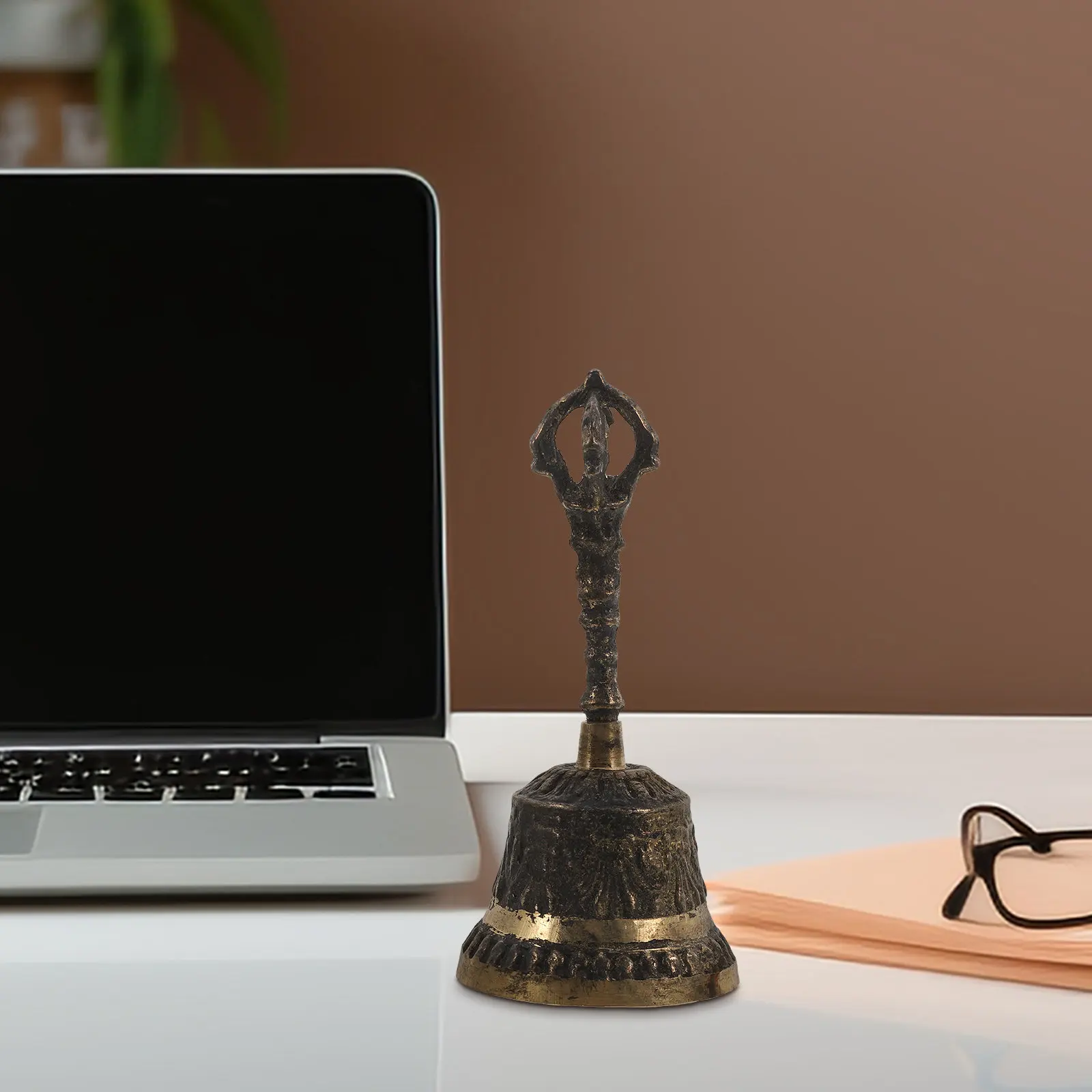 Exquisite Hand Bell Copper Material Multipurpose Call Bell Decorative Home Office School Use Creative Metal Handbell