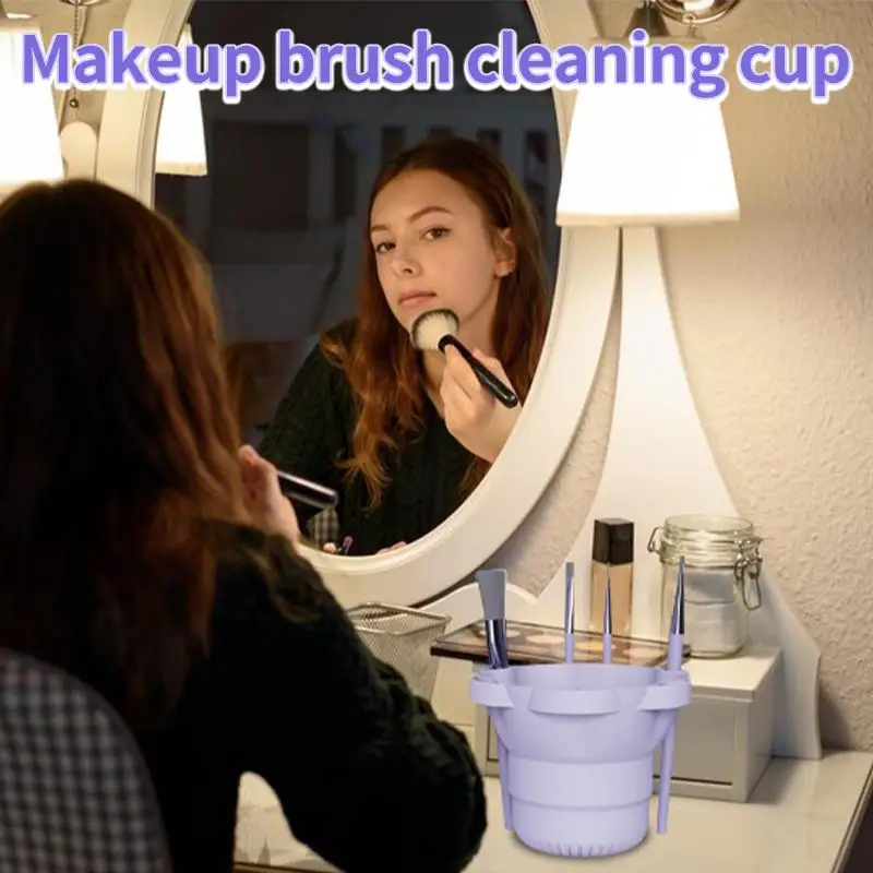 Pennello per trucco Pulizia Ciotola per asciugatura Spugna per uova di bellezza Soffio per polvere Pulizia Ciotola per asciugatura Supporto per detergente per cosmetici in silicone