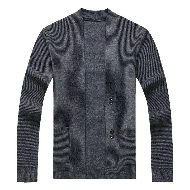 سترة محبوكة جديدة للرجال للربيع والخريف، ملابس تريكو رفيعة بسيطة ومتعددة الاستخدامات على الطراز الكوري