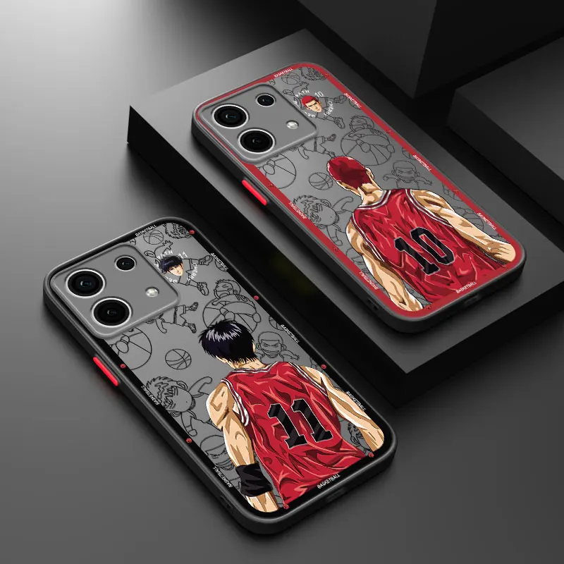 Slam Dunk Anime Frosted Translucent Phone Case For Redmi 9A 9C 9i 9T 10 Prime 10C K30 K40 S K20 Pro Gaming Plus