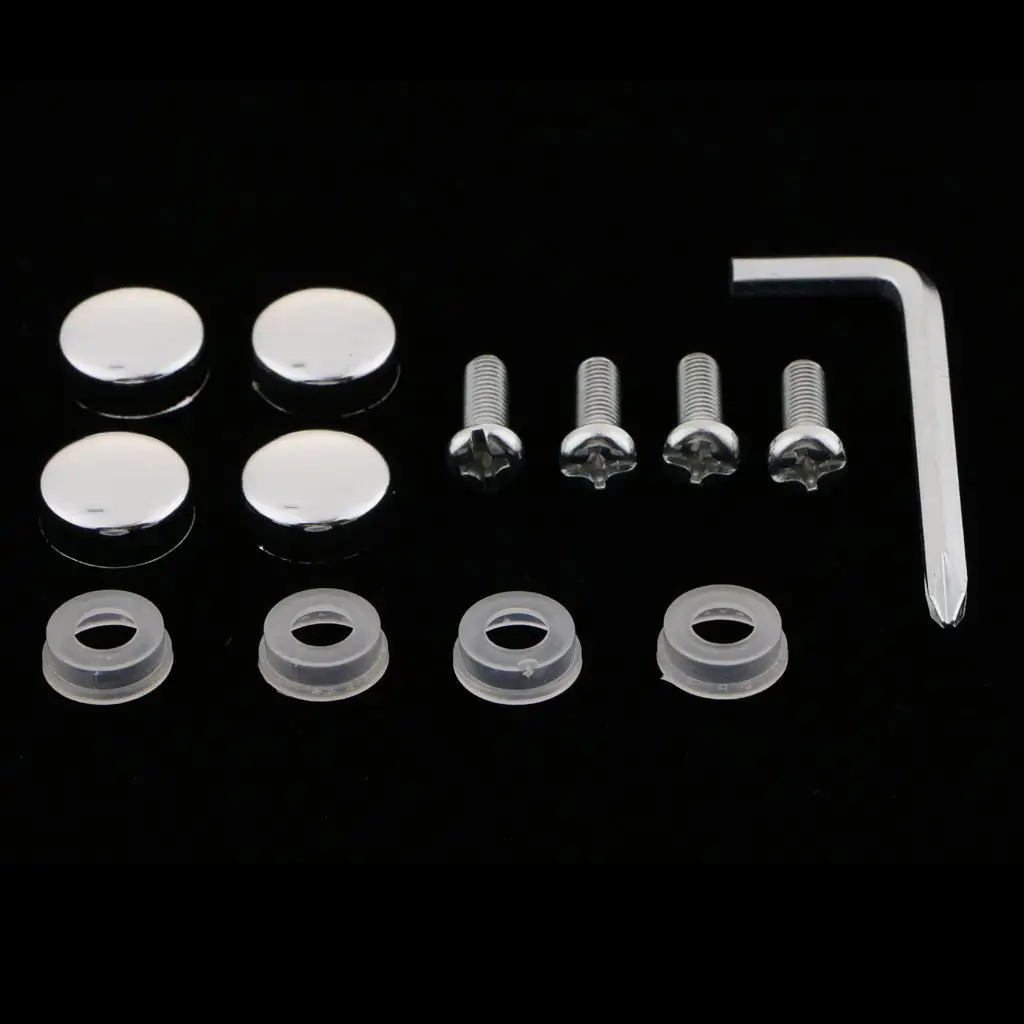 Steel Frame Screws Fasteners + Smooth Screw Caps Set Metal image 3
