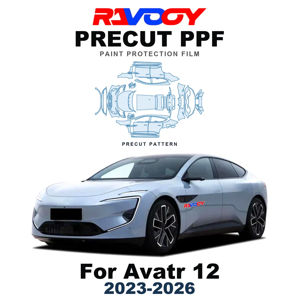 Precut PPF For Avatr 12 Base 2023-2026 8.5mil TPU Paint Protection Film Hood Bonnet Bumper Headlight Self-Healing Clear Kit Roof