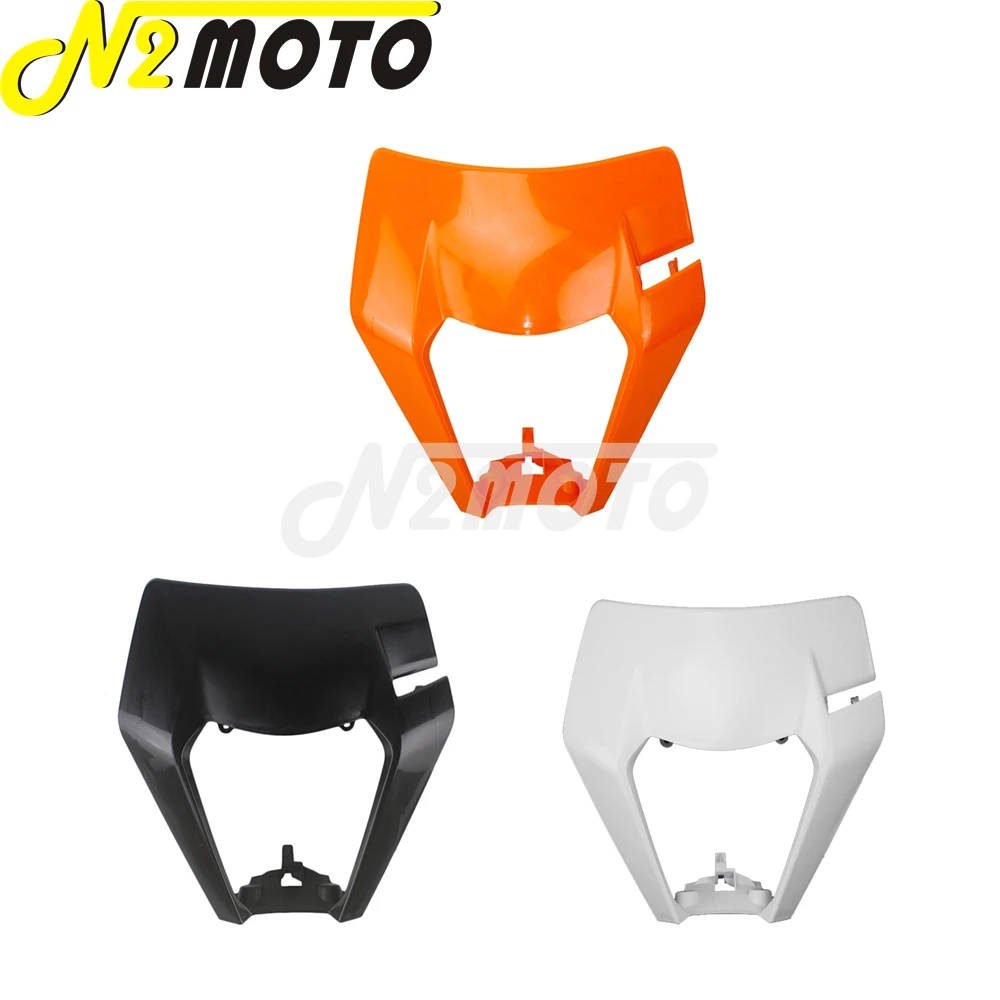 Orange Enduro Supermoto Headlight Mask Cover Front Light Plate Fairing for KTM 500 EXC EXC-F 300 125 250 450 XCF XCW Dual Sports