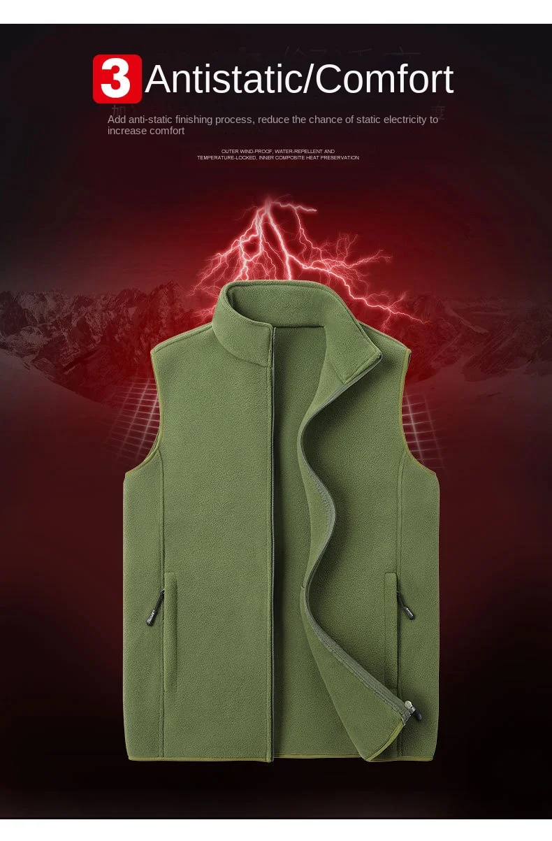 Herbst mode plus Größe männlich warme Weste Fleece Weste Herren Lamm Kaschmir warm ärmellosen Mantel Männer Marke Kleidung Winter weste – Detail 9