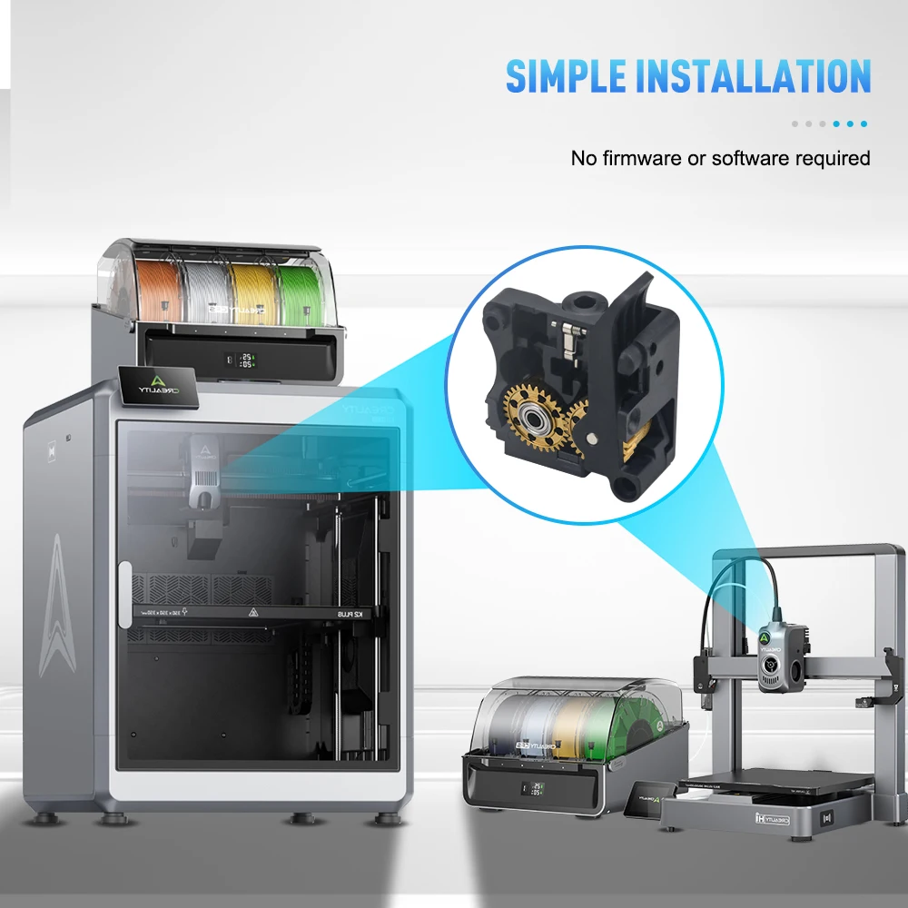 Für Creality K2 Plus Gears Combo: Verbesserte Nano-Beschichtung, gehärteter Stahl, CFS Fünf-Wege-Antriebsrad, verschleißfeste 3D-Drucker-Teile – Detail 13
