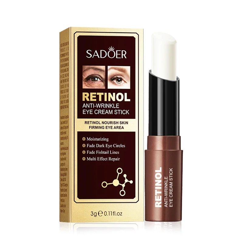 Retinol Augencreme-Stick Gegen Dunkle Augenringe Entfernung von Augentaschen Feuchtigkeitsspendende Straffende Augenpflege-Produkte