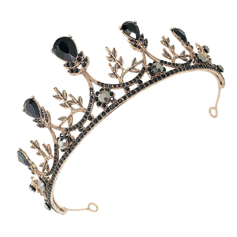 1pc Retro Strass Kroon Haarband Bruids Bruiloft Festival Prom Cosplay Accessoire Vrouwen Meisjes Haar Decor