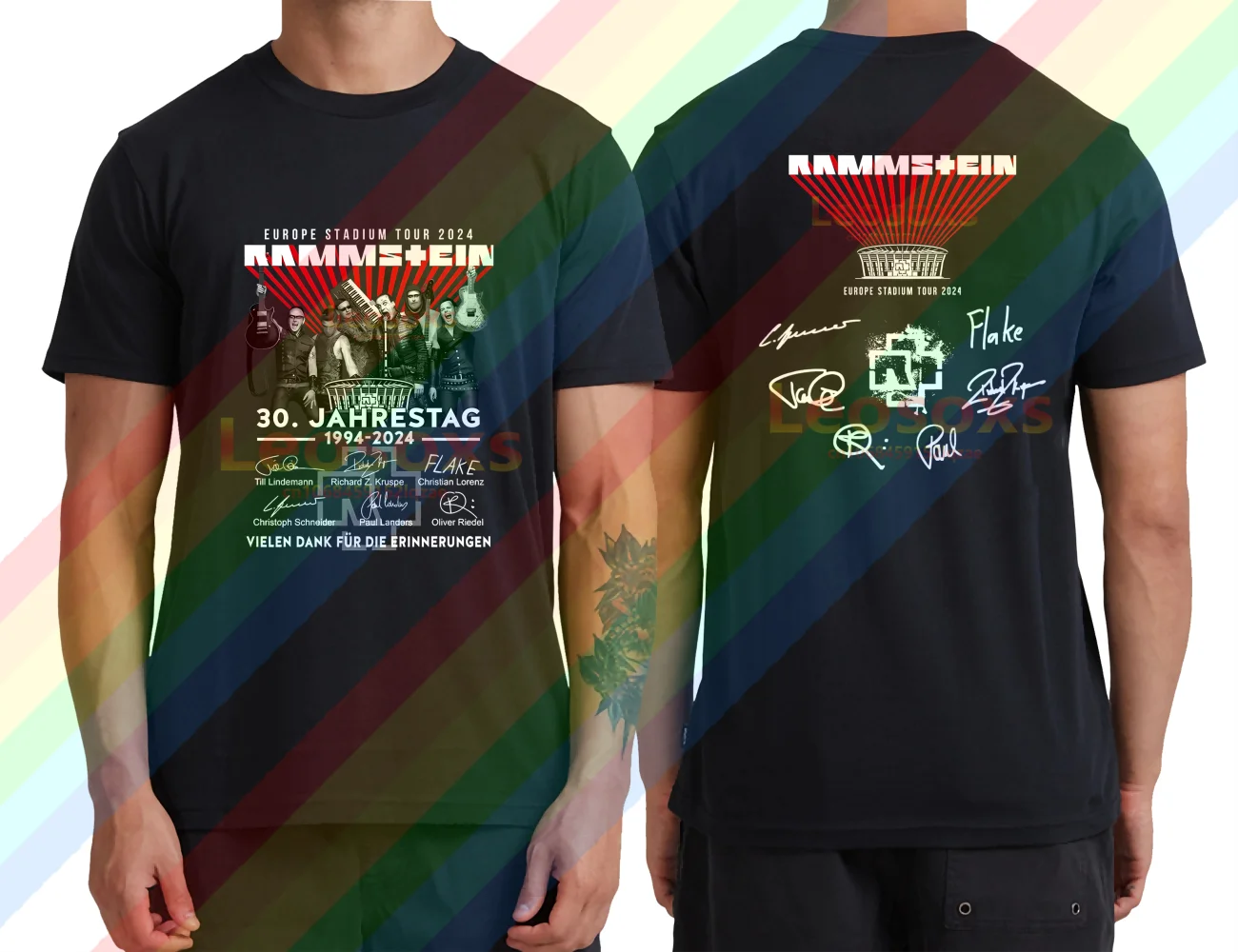 Neue europäische Männer rammlied Jubiläum Gedenk Baumwolle T-Shirt Frauen Industrie band Casual Tour Top