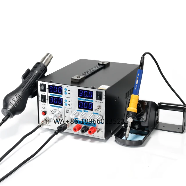 853D + 5A Hot Air Soldering Iron with DC Power Supply 3-in-1 BGA Repair Station