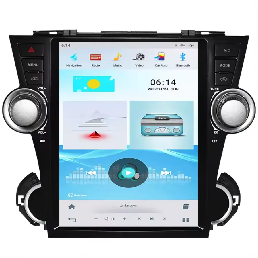 Cheap 12.1 Inch Touch Screen Car Audio GPS Navigation For TOYOTA HIGHLANDER