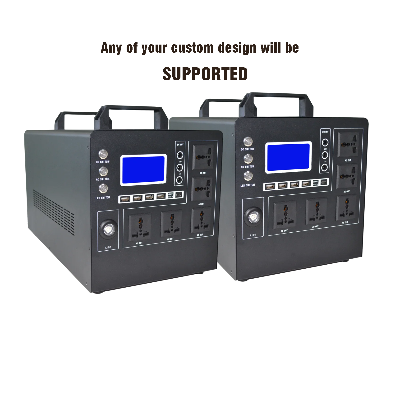 High power 1000 watts solar system portable 110v 220v power station generator lifepo4 battery power supply