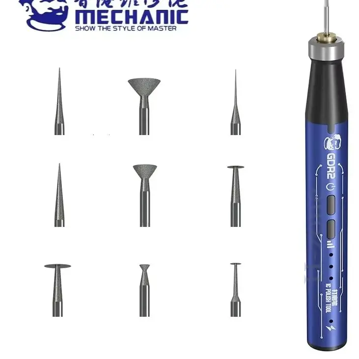 MECHANIC Portable Electric Engraving Tool Microchip Polishing Grinder for IC Component Motherboard Grinding Cutting Repair Tool