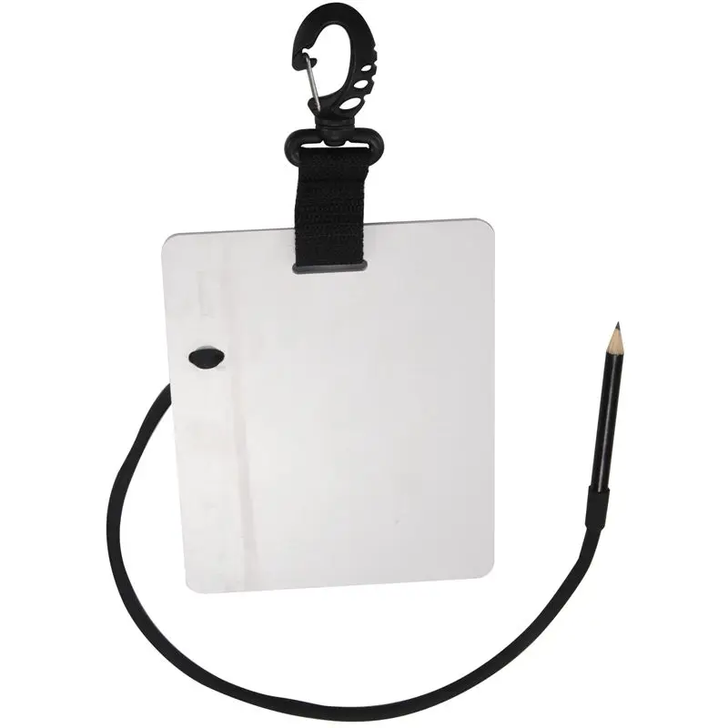 Dive Underwater Writing Slate Diving Wordpad Gear Board With Swivel Clip And Pencil For Water Sports Diving Swimming