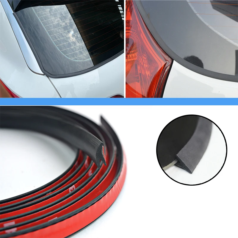 V Shape Car Rubber Seal Hollow Glass Window Edge Weather Strip Sticker Auto Weatherstrip Windshield Rubber Seal