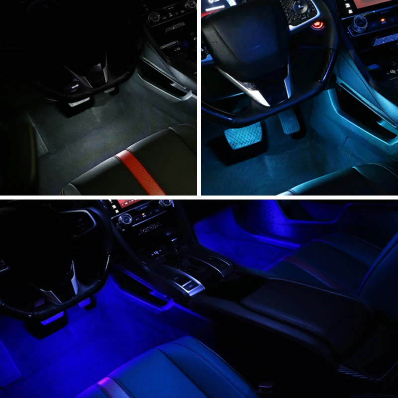 2Pcs/Pair LED Ambient Foot Lights For Honda Civic X Accord X 10th CRV RW 5th 2018 Car Interior  Atmosphere Light Decoration Lamp