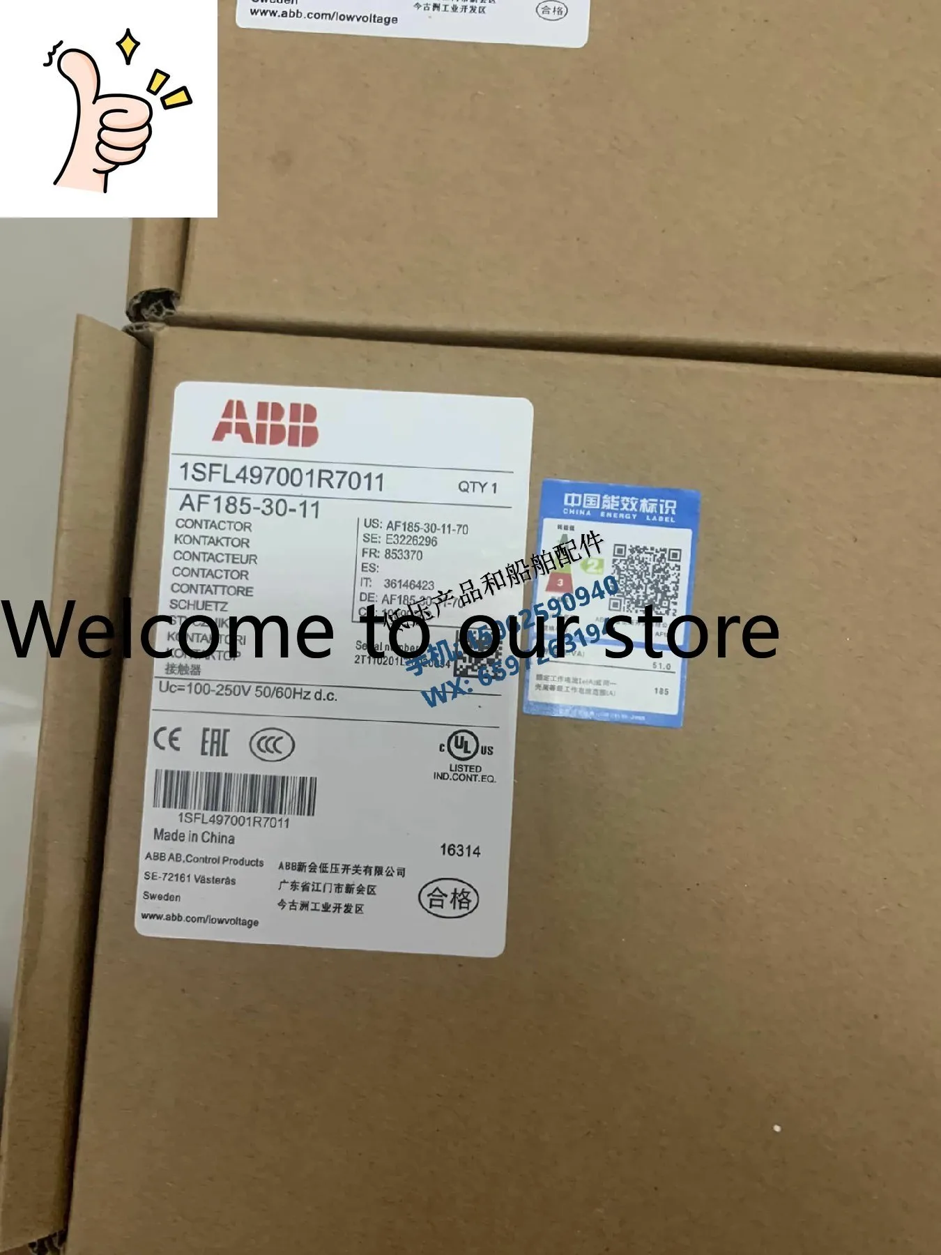 Nuevo Contactor Original ABB AF185-30-11 100-250VAC/DC DC AC Compartido