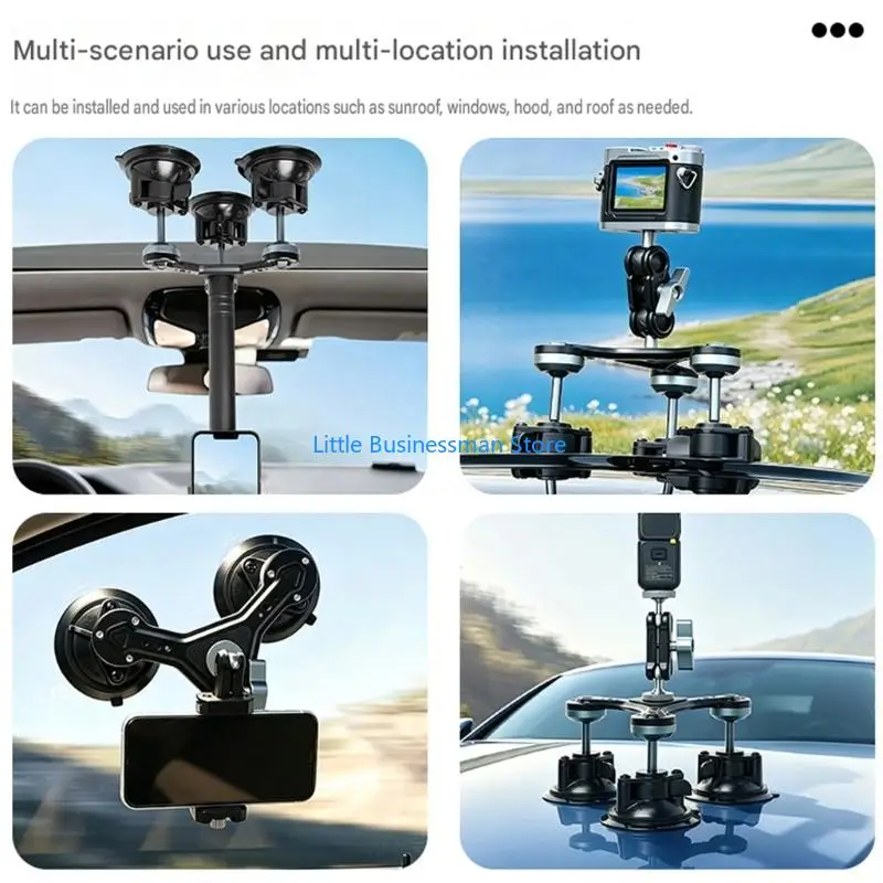Aluminium-Fahrzeugglas-Action-Kamerahalterung mit Kugelkopf-Video für Pocket 3 M76A – Detail 8