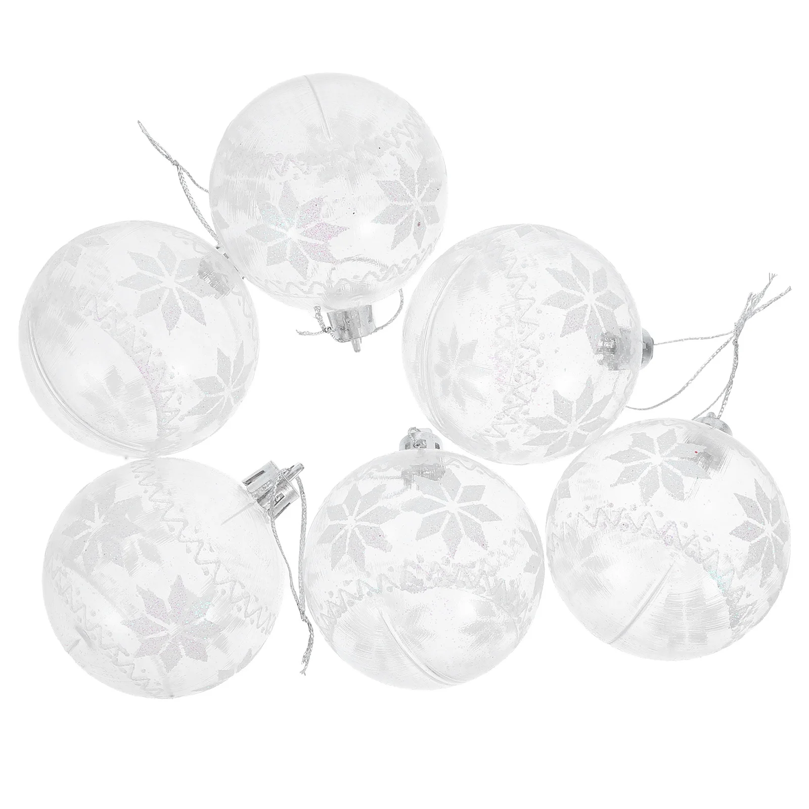 

6Pcs Christmas Ball Pendants Pet Hanging Ornaments Easy to Display Lightweight Storage Space Saving Indoor Outdoor Use