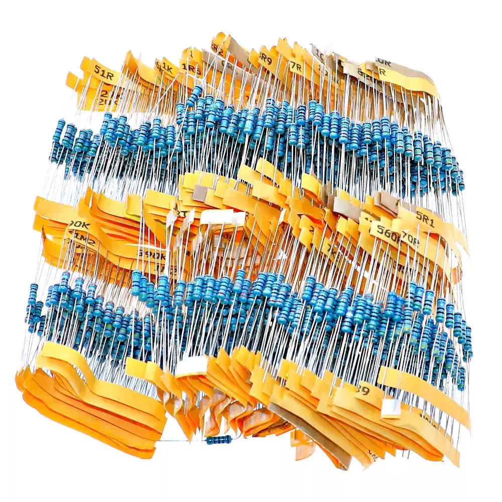 740pcs 37 Kinds 10Ω~1MΩ Value 5% 1/4W Carbon Film Resistor Assorted Kit 20pcs Each Value with samples pack
