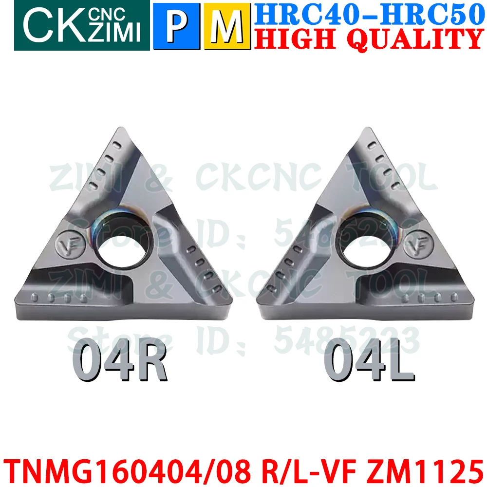 TNMG160404R-VF TNMG160404L-VF TNMG160408R-VF TNMG160408L-VF ZM1125 Wkładki z węglika Cięcie rowków Narzędzie do toczenia płytek TNMG1604 TNMG 1604 R/L VF CNC Narzędzia do frezowania