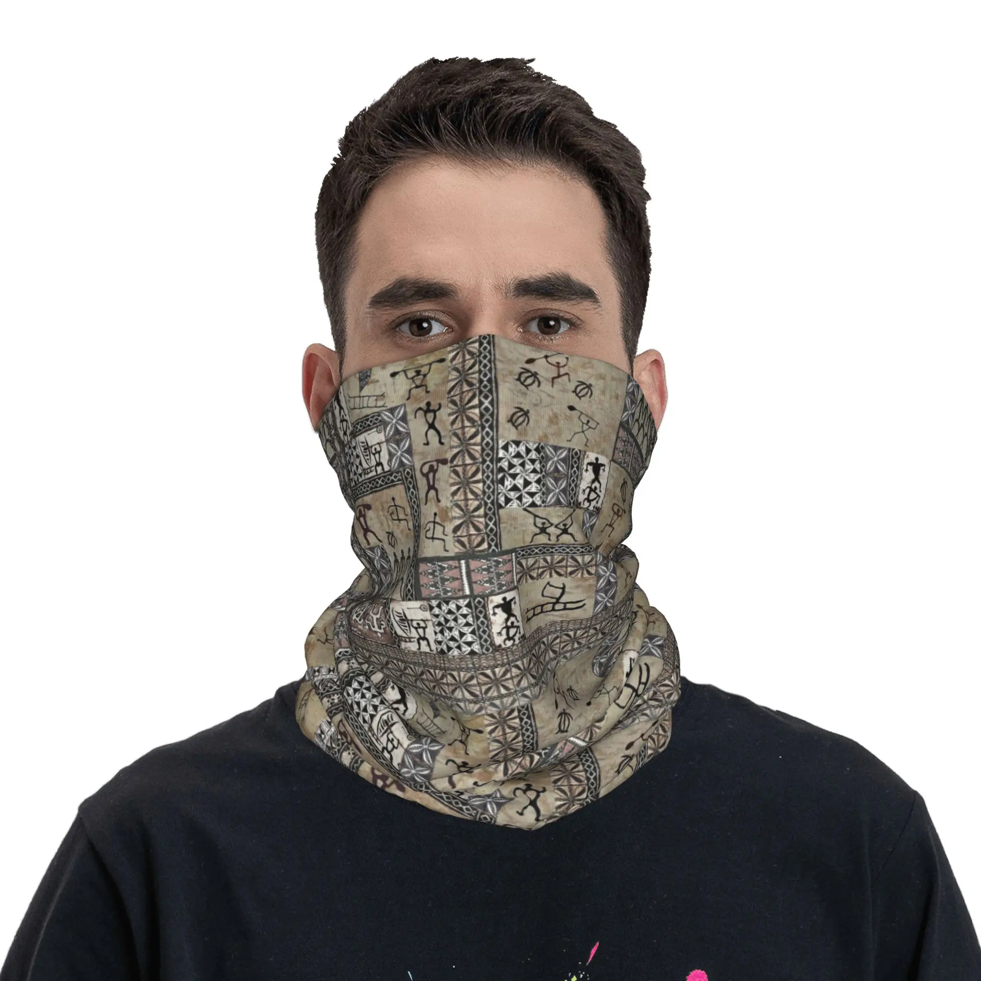 

Hawaiian Sailing Canoe Tapa Bandana Neck Cover Printed Wrap Scarf Cycling Scarf Running Unisex Adult All Season