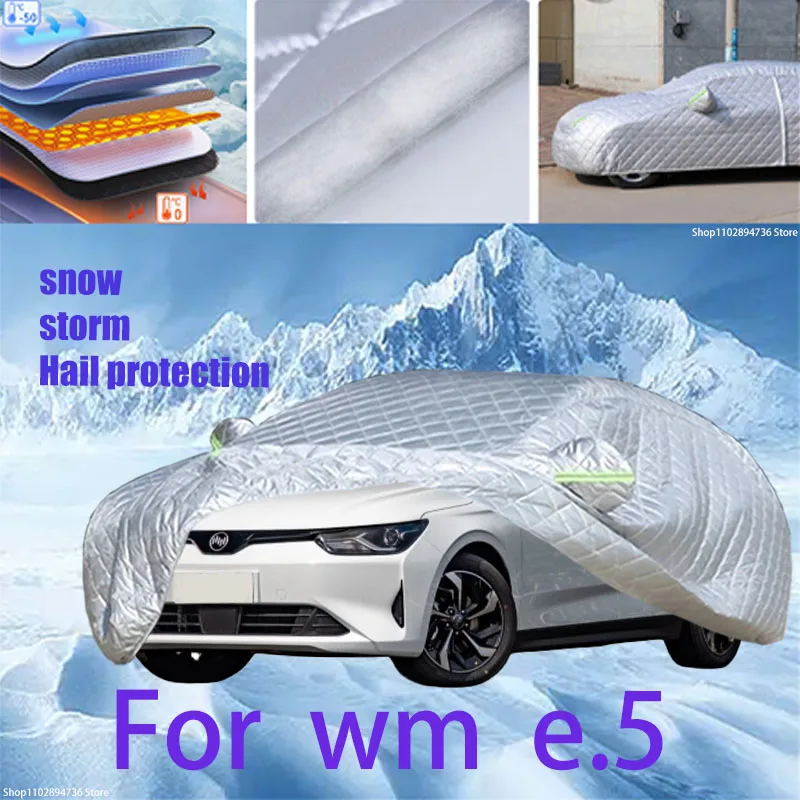 

For wm e.5 Outdoor Cotton Thickened Awning For Car Anti Hail Protection Snow Covers Sunshade Waterproof Dustproof