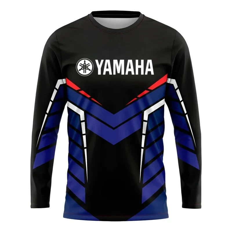 

YAMAHA 2026 Новая летняя гоночная велосипедная форма SBK для мужчин, для мотокросса, быстросохнущая, с длинным рукавом, свободного кроя, больших размеров, джерси