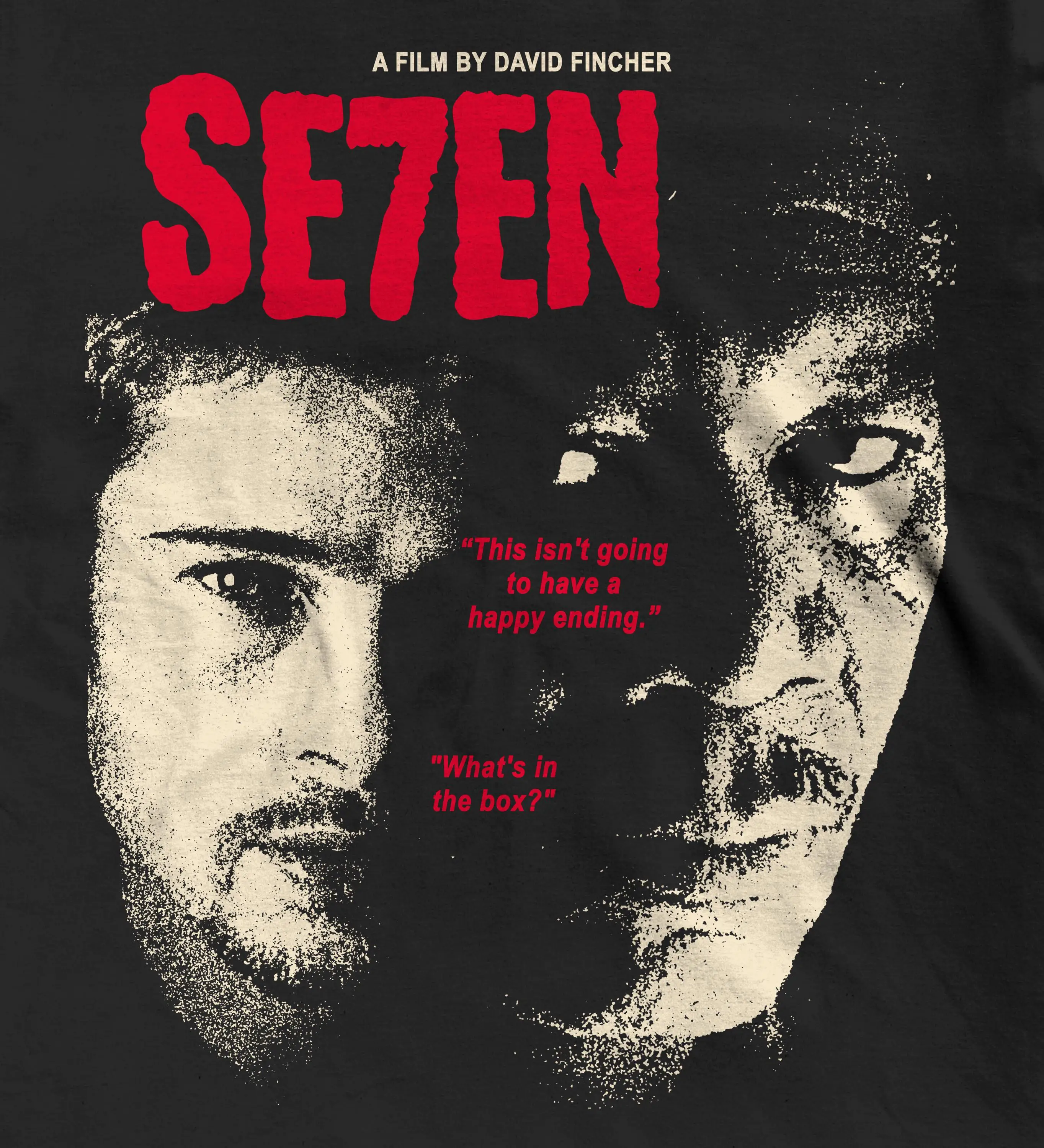 Se7en 1995 Film David Fincher Psychological Thriller 90s Dark Cinema Graphic T-Shirt Cotton Men Women Streetwear Tee