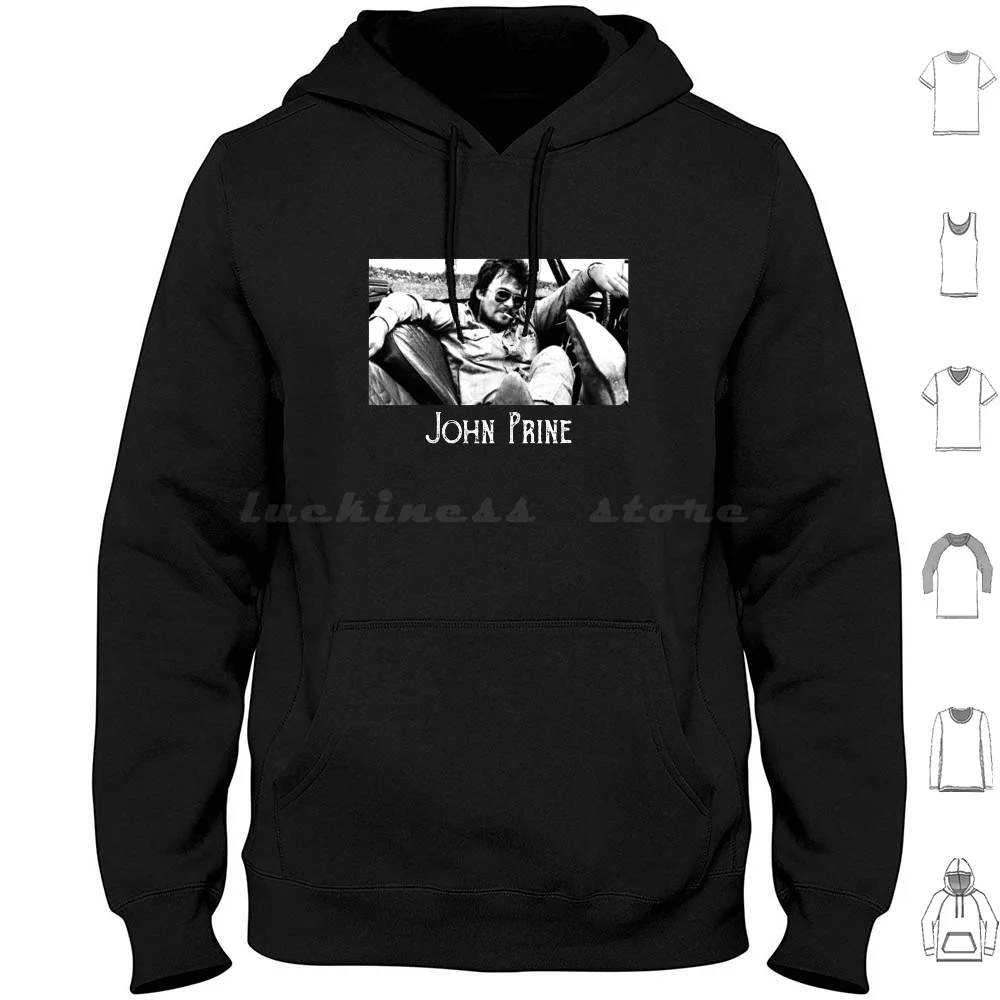 John Prine Untitled Hoodies Long Sleeve World Tour Death