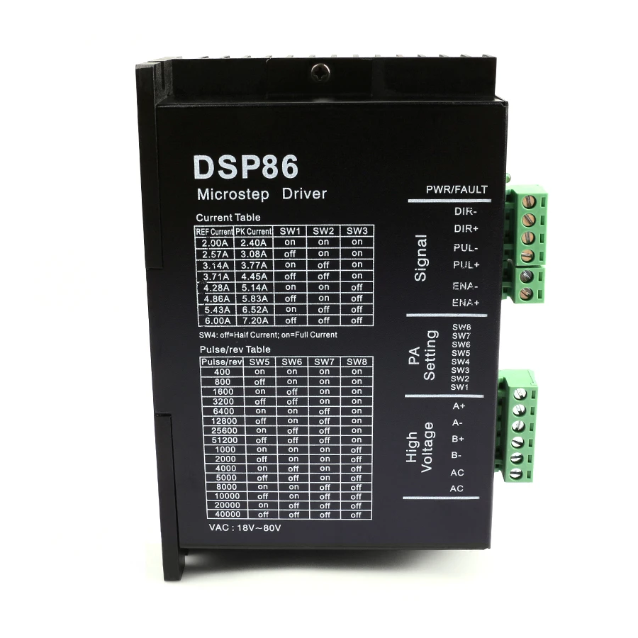 

Siheng Motor Factory DSP86 Nema 34 60 мм, 86 мм Шаговый драйвер Драйвер шагового двигателя с ЧПУ для намоточной машины