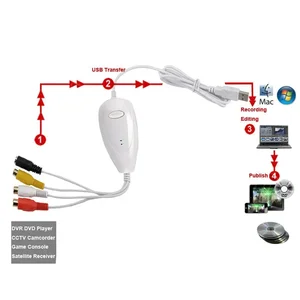 Thẻ chụp video EZCAP-USB A, VHS cho bộ chuyển đổi DVD, ghi, máy quay, hộp TV, băng VHS cho kỹ thuật số cho Windows 10, Win10 Mac 12 doanh số của bộ điều hợp ruy băng VHS chính - №4