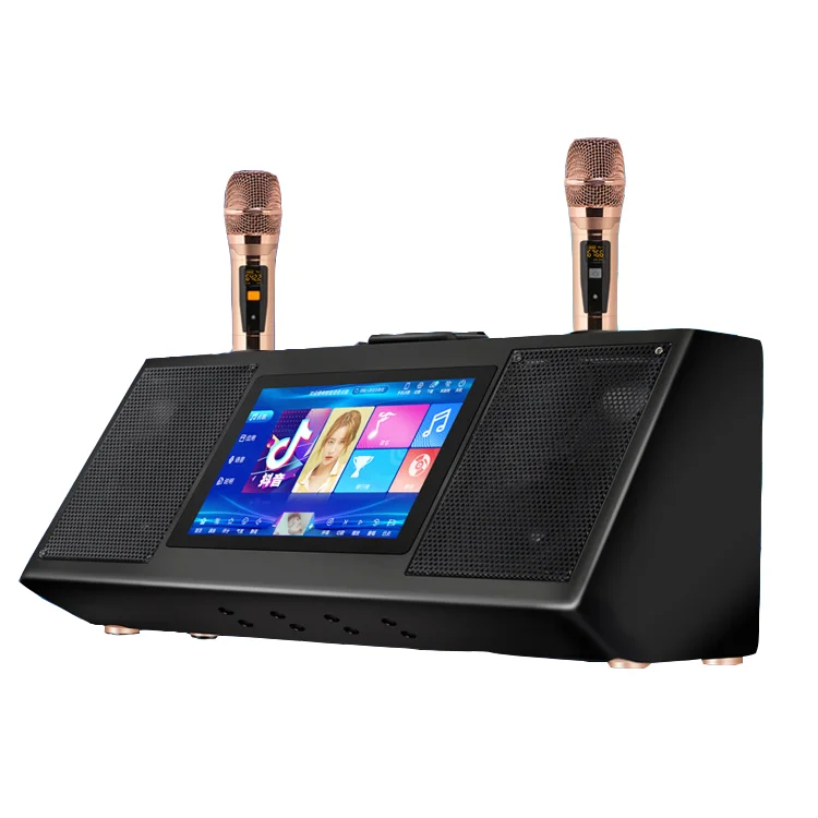 

WiFi Remote Control DJ CD Player With 2 Wireless Microphones Multi-Function System For Home Karaoke Parties