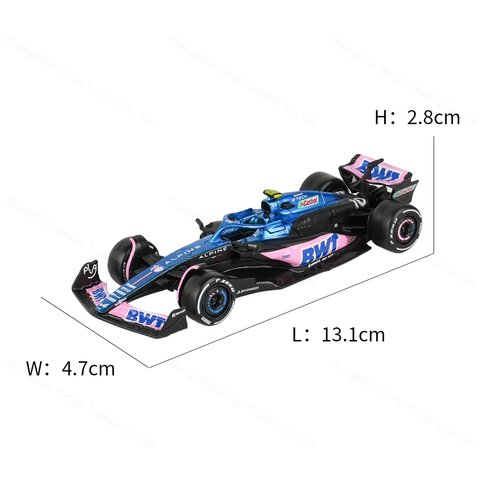 Bburago 1:43 BWT Alpine 2023 A523 #10 #31 F1 Racing Formula Car Static Simulation Diecast Alloy Model Car