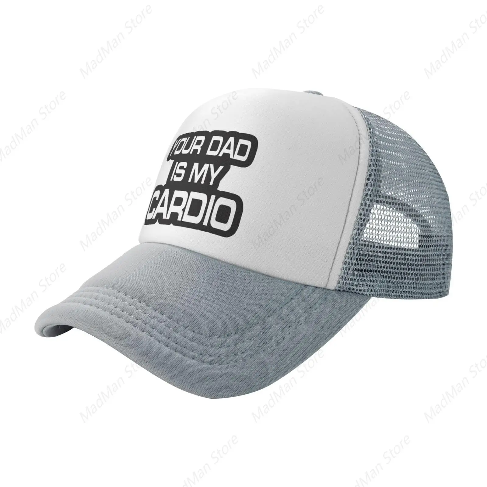 Your Dad is My Cardio Funny Baseball Cap Trucker Hats Sports Hat Men Women Pink