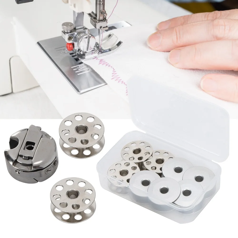 

11 шт. алюминиевых шпулек для промышленных швейных машин, универсальные, для тяжелых материалов