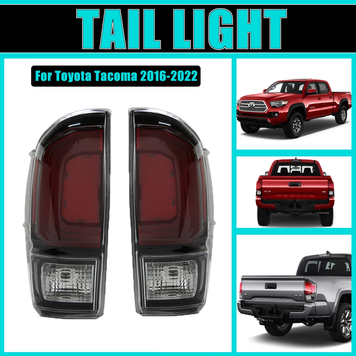 

Tail Light Assembly For Toyota Tacoma N300 2016-2022 2017 Rear lamp Taillight Brake Bumper Stop Fog Car Accessories LHS RHS 1pcs