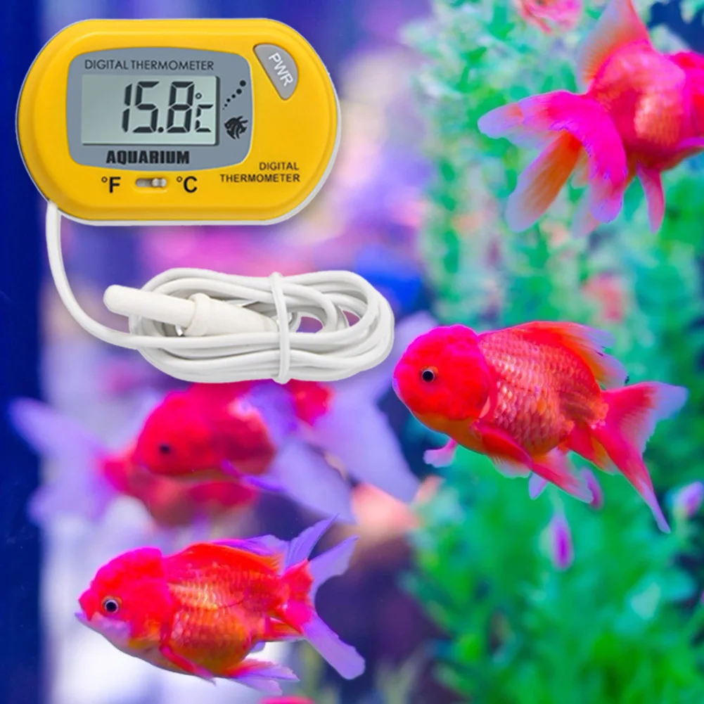 Aquarium Thermometer Saugnapf Aquarium Temperatur Wasser Meter Hohe Präzision Aquarium Temp Detektor Pet Liefert