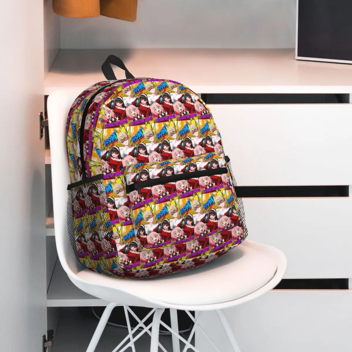 

Spy X Family Cartoon Student Backpack School Bag Hiking Travel Daypack for Men Women Fashion Bookbag Shoulder Bags