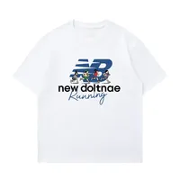 25 Summer America Sport Brand NB T-shirt Men's and Women's Fashion Cotton Loose Casual Round Neck  Short Sleeve Tee