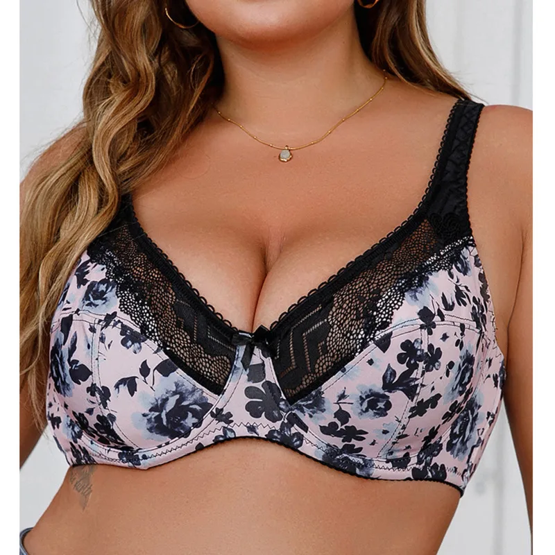 

Ultra-thin Steel Rims Lace Underwear Bra Brasier Mujer Plus Size Lingerie For Women Brassiere Femme D 85 90 95 100 105 110